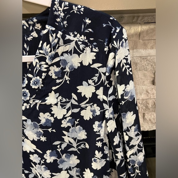 J Jill size 14 Petite navy and white floral sheath dress - Picture 6 of 12